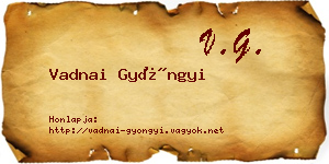 Vadnai Gyöngyi névjegykártya